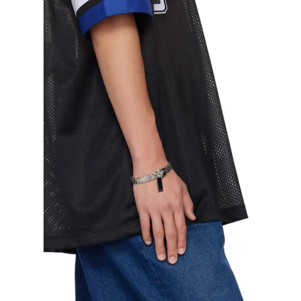 OFF-WHITE Silver Zipper Logo Engraved Curb Link Bracelet*NEW*Dustbag*BOX*8 1/2" - Picture 3 of 6